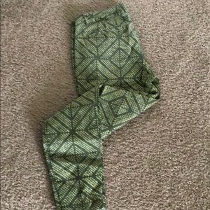 Green patterned khakis by gap - skinny mini